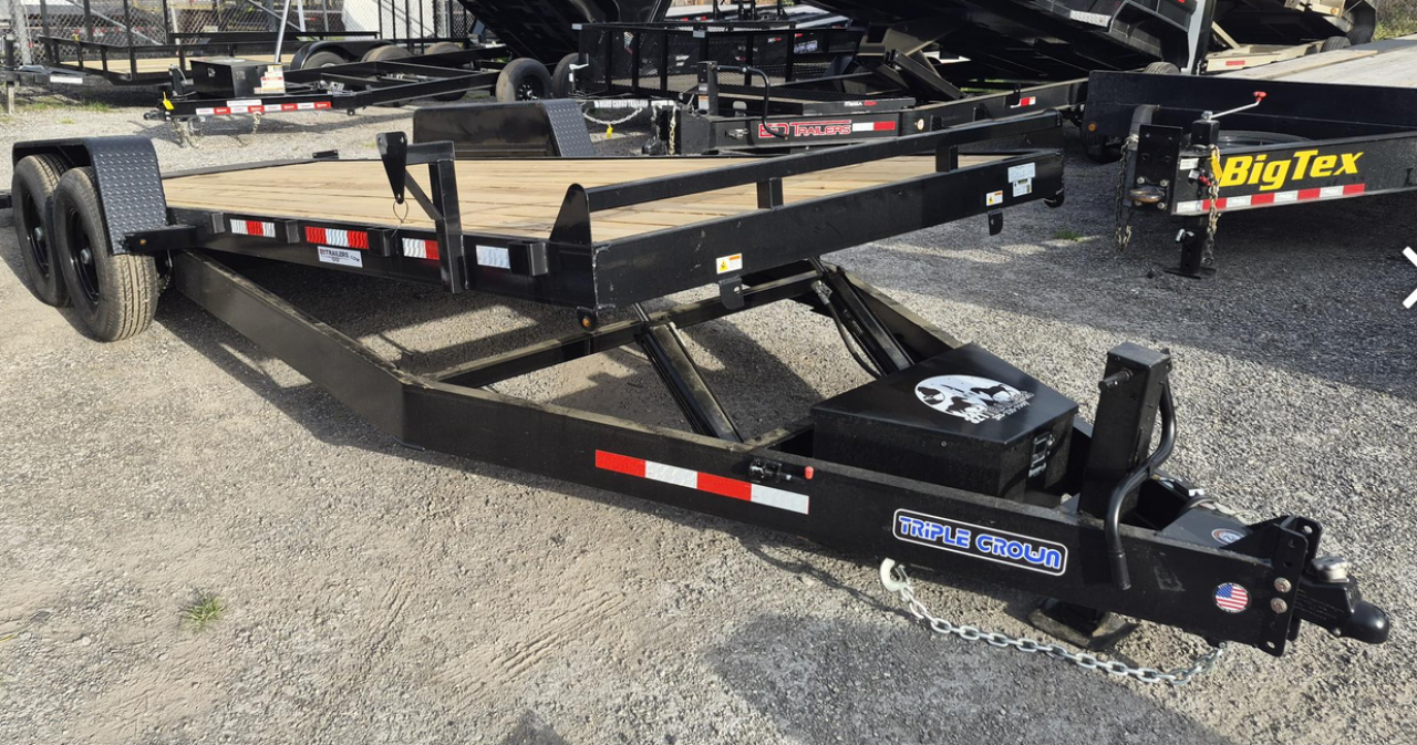 New 2026 Triple Crown Trailers 7x18 Hydraulic Power Tilt Trailer – 10K GVWR | Heavy-Duty Trailer Tilt Trailer