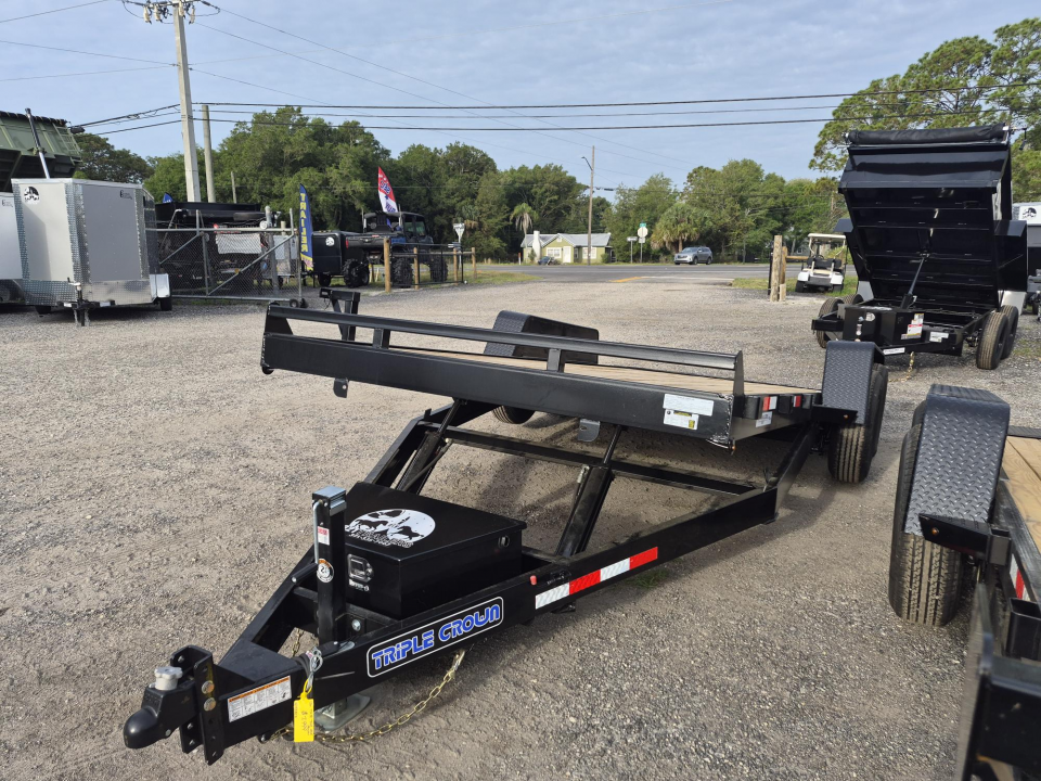 New 2026 Triple Crown Trailers 7x20 Hydraulic Tilt Trailer for Sale | 14K GVWR Trailer Tilt Trailer
