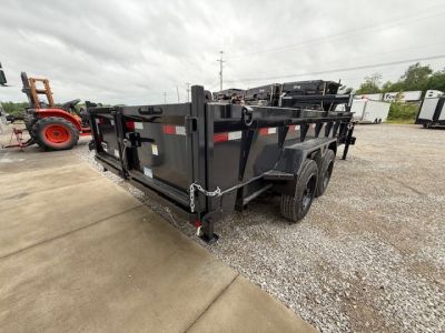 New HillCrest Dump 7x16 GN 2' 17,600 GVWR W/ HD Tube Ramps