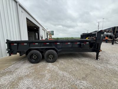 New HillCrest Dump 7x16 GN 2' 17,600 GVWR W/ HD Tube Ramps