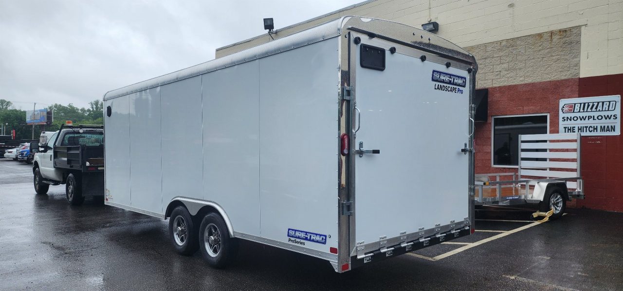 New 8.5 x 20 Sure-Trac Landscape Pro Round Top Cargo 10k/ Enclosed Car Trailer