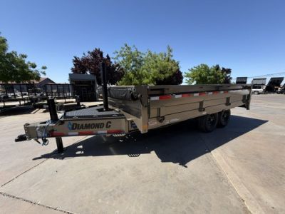 New 2026 Diamond C Trailers DOD207L16X96 8FT X 16FT 15.5K GVW Dump Trailer