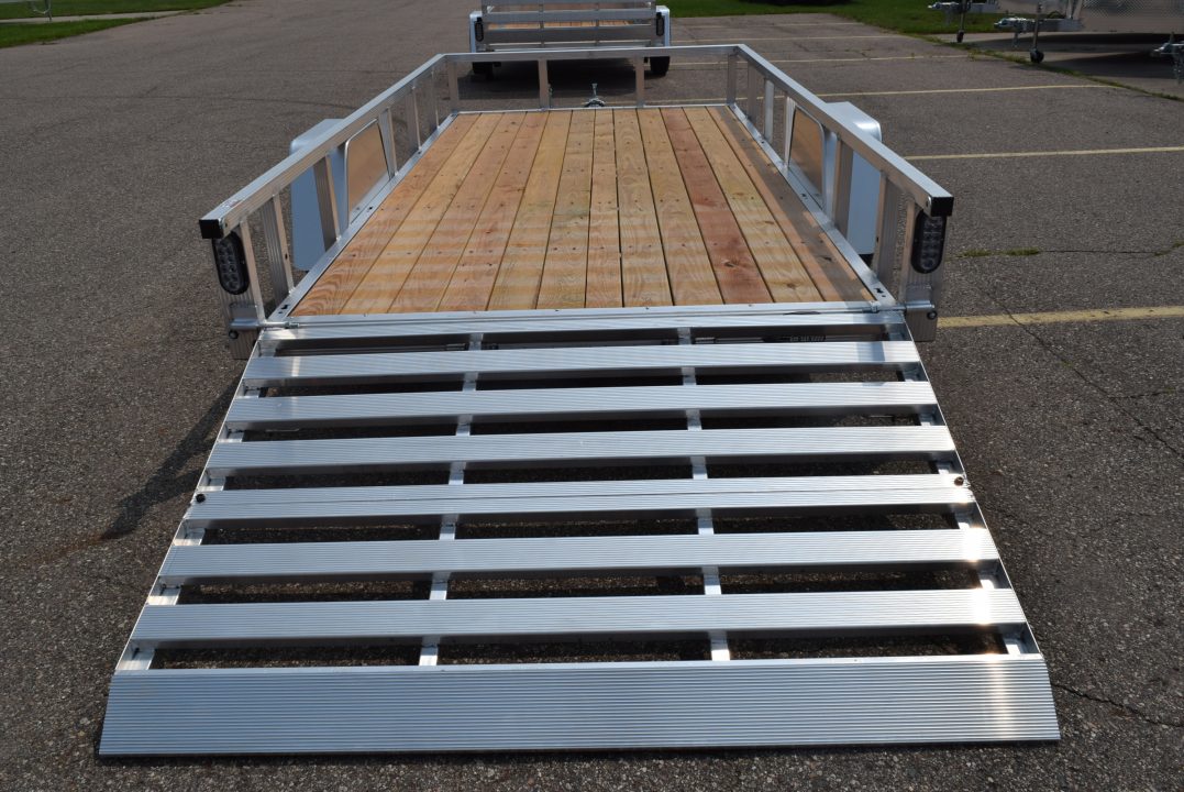 New 2026 Sport Haven 6x12 Aluminum Utility Trailer W/ BI-FOLD RAMP GATE
