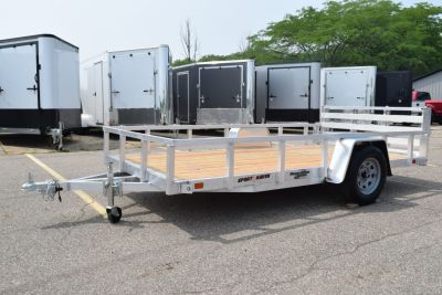 New 2026 Sport Haven 6x12 Aluminum Utility Trailer W/ BI-FOLD RAMP GATE