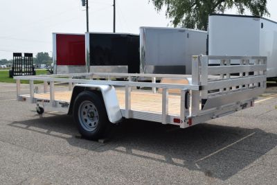 New 2026 Sport Haven 6x12 Aluminum Utility Trailer W/ BI-FOLD RAMP GATE