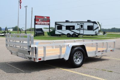 New 2026 Sport Haven 6x12 Aluminum Utility Trailer W/ BI-FOLD RAMP GATE