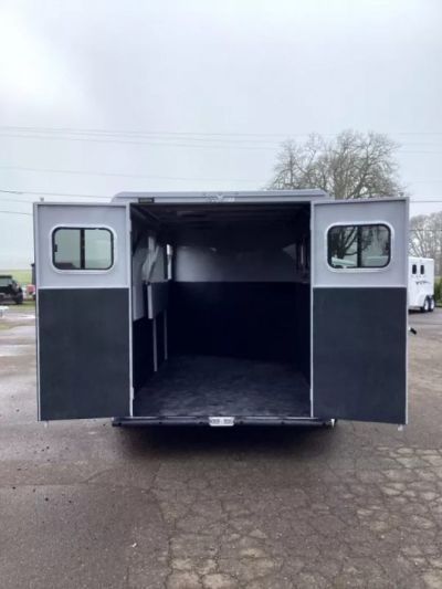 New 2027 Trails West Adventure MX II 2H-Grey-Swing out saddle rack-Water Tank-7' Tall Horse Trailer