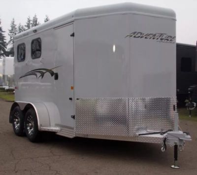New 2027 Trails West Adventure MX II 2H-Grey-Swing out saddle rack-Water Tank-7' Tall Horse Trailer