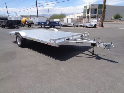 New 2027 Aluma * WB15H-S-EL * 15Ft Wide Body Single Axle 5K Utility Trailer w/ Slide in Ramps