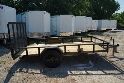 New 2026 MEB 77x12 Angle Frame Utility Trailer w/Gate
