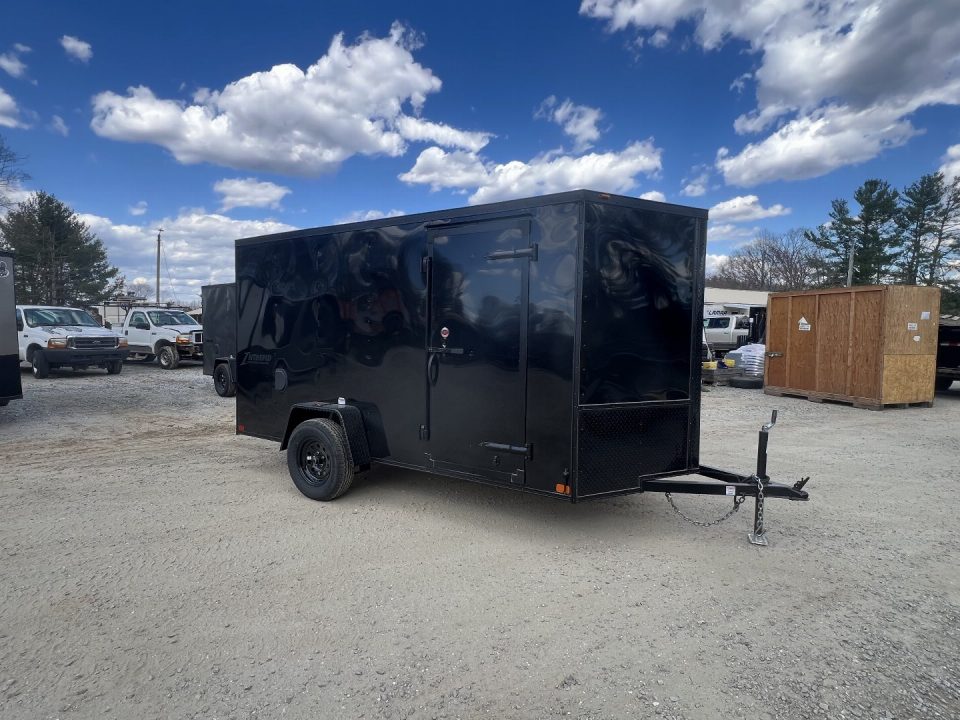 New 2026 Homesteader Trailer / 612IS / 6' wide x 12' Long / 32" Side Door / Ramp Rear Door / .030 Black Aluminum w/ Black Out Pkg