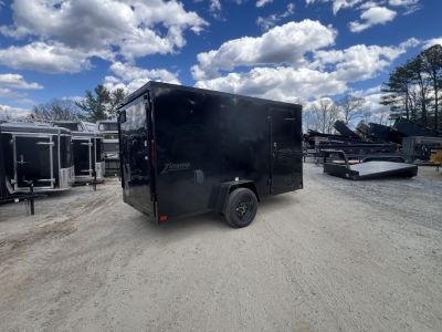 New 2026 Homesteader Trailer / 612IS / 6' wide x 12' Long / 32" Side Door / Ramp Rear Door / .030 Black Aluminum w/ Black Out Pkg
