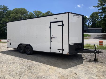 New 2026 HOMESTEADER CARGO TRAILER / INTREPID SERIES / 8..6'X20' / 32" SIDE DOOR / RAMP REAR DOOR / .080 WHITE POLY CORE ALUMINUM / BLACK OUT PKG / 7' INTERIOR HEIGHT / 5200# AXLES / REAR SPOILER W/ LOAD LIGHTS