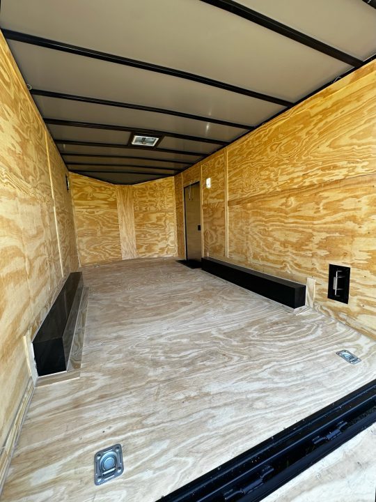New 2026 8.5x16 Car Hauler-5200 Torsion- White poly- Blackout- Enclosed Trailer