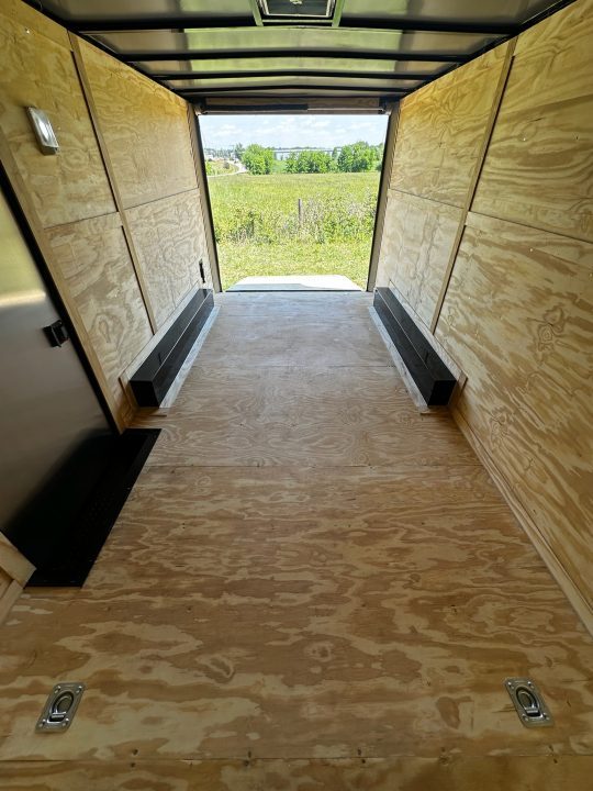 New 2026 8.5x16 Car Hauler-5200 Torsion- White poly- Blackout- Enclosed Trailer