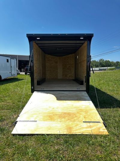 New 2026 8.5x16 Car Hauler-5200 Torsion- White poly- Blackout- Enclosed Trailer