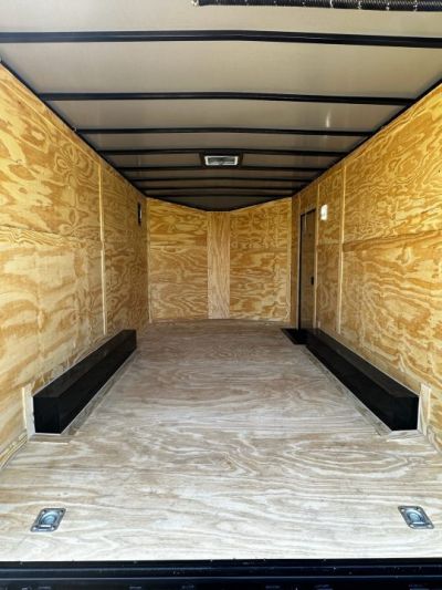New 2026 8.5x16 Car Hauler-5200 Torsion- White poly- Blackout- Enclosed Trailer