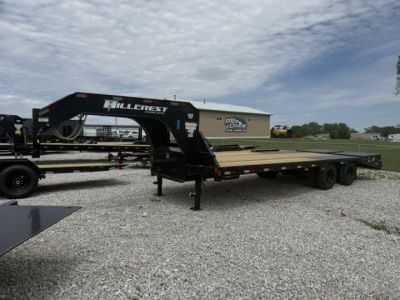 New 2026 Hillcrest Black-Grey 102 x20'+5' 24k Gooseneck Deckover Trailer
