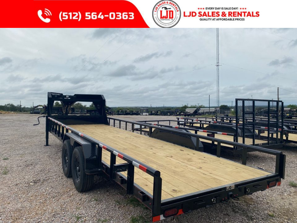 New 2026 Triple R - 24' Gooseneck Equipment Trailer - 14 Ply Tires
