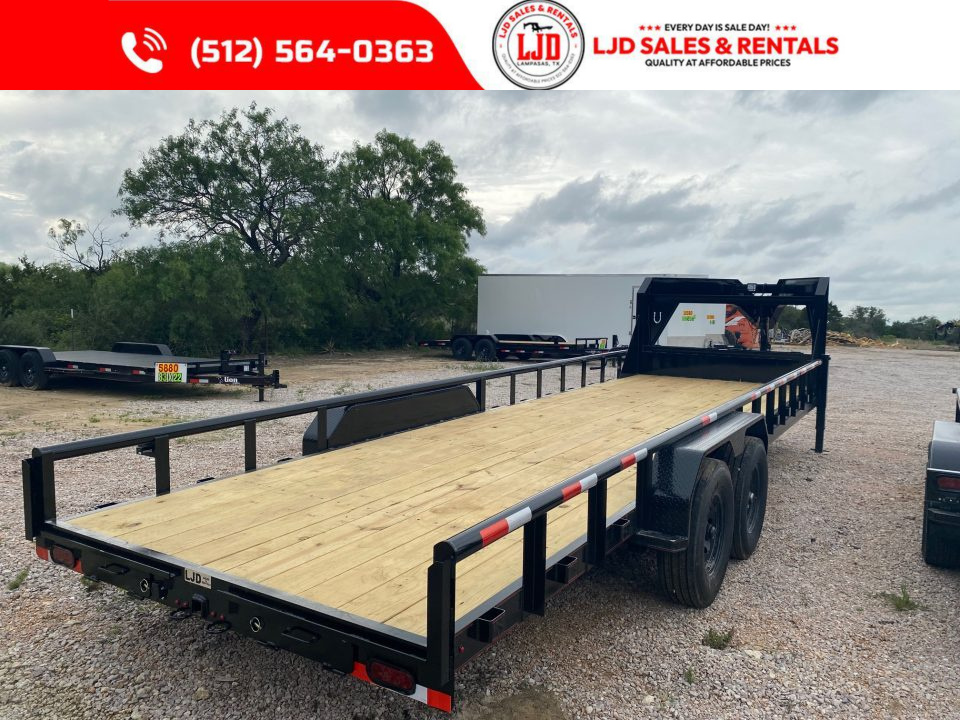 New 2026 Triple R - 24' Gooseneck Equipment Trailer - 14 Ply Tires