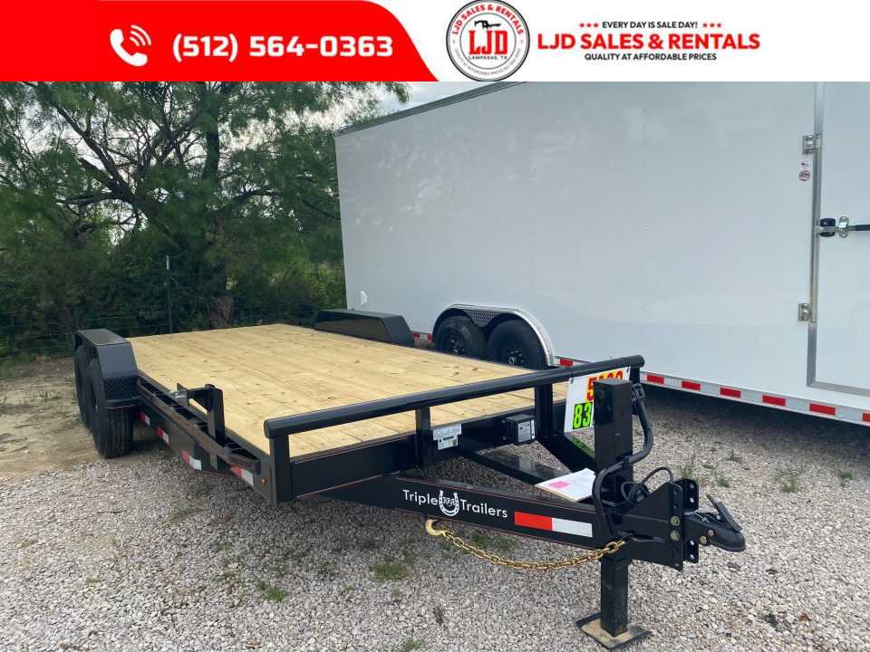 New 2026 Triple R - 83x20 - 14K GVWR Car/Equipment Trailer - Dexter Axles