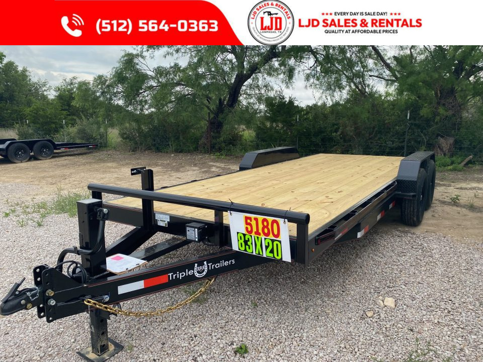 New 2026 Triple R - 83x20 - 14K GVWR Car/Equipment Trailer - Dexter Axles