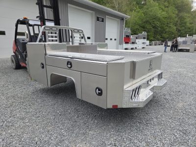 New Martin Truck Bodies Aluminum Gooseneck Service Body DRW 60  CA Cab and Chassis Diamond Tread. LIGHTED COMPARTMENTS