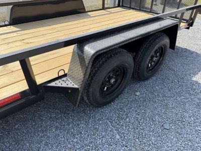 New 2026 Down 2 Earth Utility Trailer 76X14 SPRING ASSIST FOLD FORWARD GATE