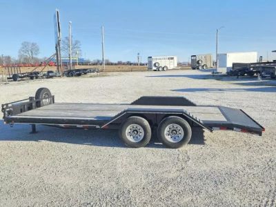 Used 2021 Delco Trailers 102x20 14K Delco w/ Drive Over Fenders/ 2' Dove/ Slide Out Ramps