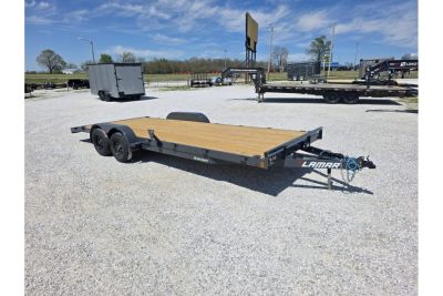 New 2026 Lamar 83x22 Tandem 7K Carhauler w/ 2' Dove & Slide In Ramps