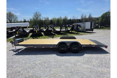 New 2026 Lamar 83X22 TANDEM 10K CAR HAULER W/2' STEEL DOVE & SLIDE OUT RAMPS / TOOLBOX