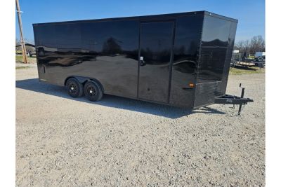 New 2026 Rock Solid Cargo 8.5X20 TANDEM 10K CARGO W/.080 SCREWLESS EXTERIOR 6'6" HEIGHT BLACKOUT TRIM & RAMP DOOR *HAIL DISCOUNT*