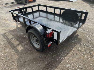 New 2026 Road Boss 5'x8' Single Axle Steel Floor Utility Trailer