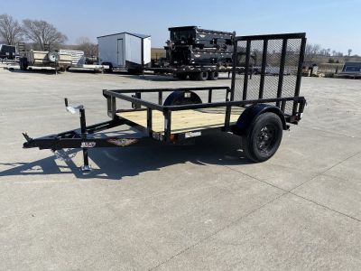 New 2026 H&H Black 60 x8' 3k Rail Side Utility Trailer