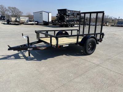 New 2026 H&H Black 60 x8' 3k Rail Side Utility Trailer