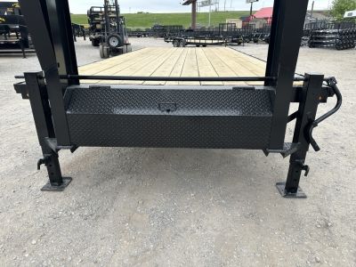 New 2026 Road Boss 20' Tandem Axle Gooseneck Flatbed with 7ks Equipment Trailer