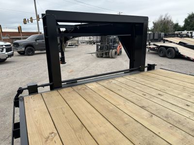 New 2026 Road Boss 20' Tandem Axle Gooseneck Flatbed with 7ks Equipment Trailer