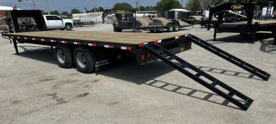 New 2026 Road Boss 25' Tandem Dual Gooseneck Flatbed Equipment Trailer