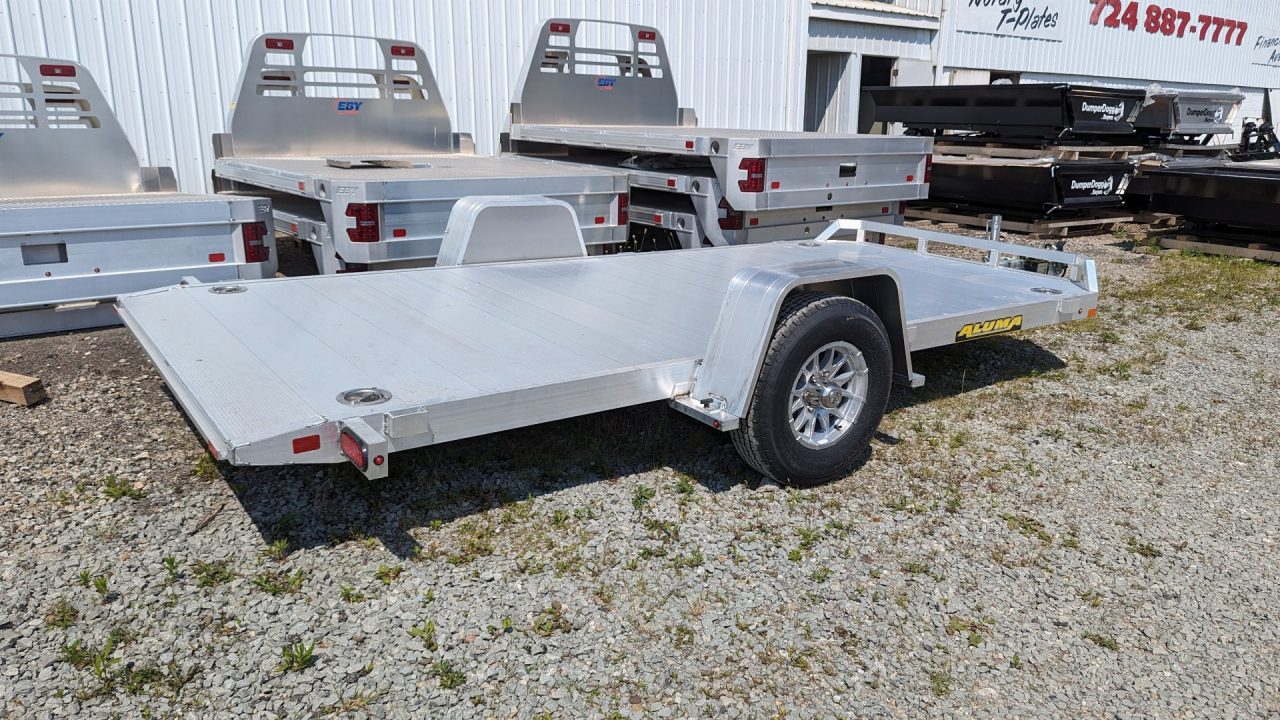 New 2027 Aluma 6'10" x 14' HD Single Axle Aluminum Tilt Trailer