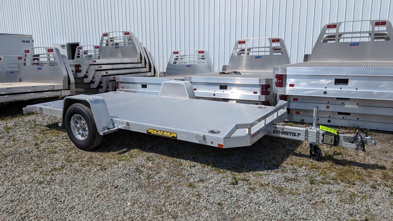 New 2027 Aluma 6'10" x 14' HD Single Axle Aluminum Tilt Trailer