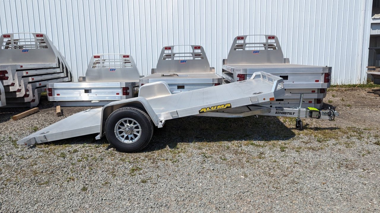 New 2027 Aluma 6'10" x 14' HD Single Axle Aluminum Tilt Trailer