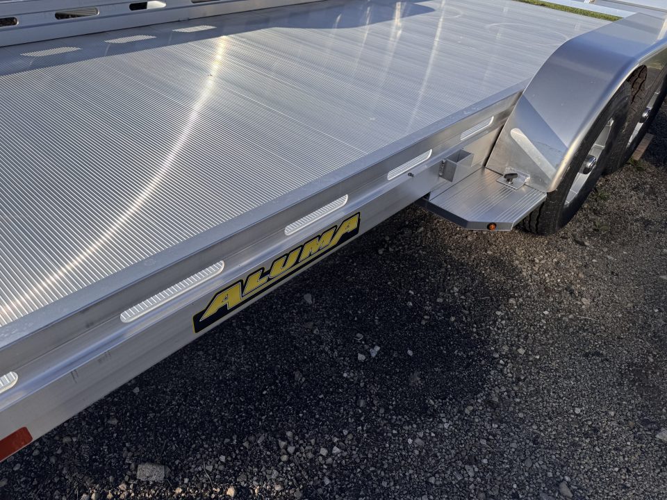 New 2027 Aluma 6'6" x 20' Tandem Utility Trailer w/ Pull Out Ramps