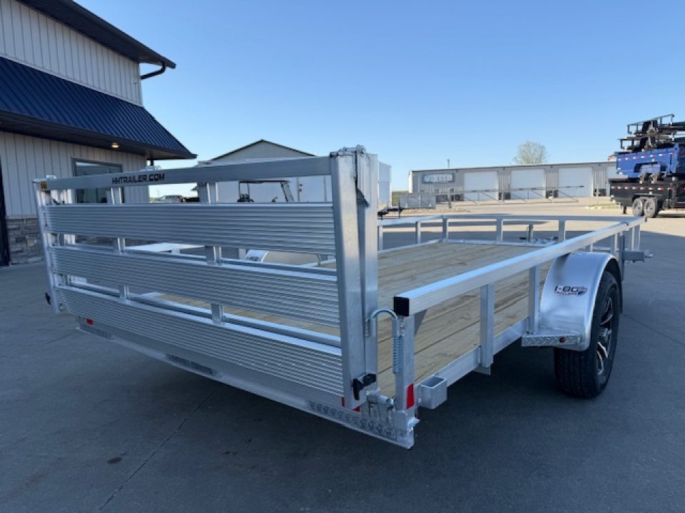 New 2026 H&H Aluminum 82"x14' 3k Rail Side Utility Trailer