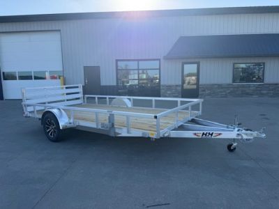 New 2026 H&H Aluminum 82 x14' 3k Rail Side Utility Trailer
