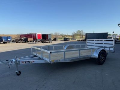New 2026 H&H Aluminum 82"x14' 3k Rail Side Utility Trailer