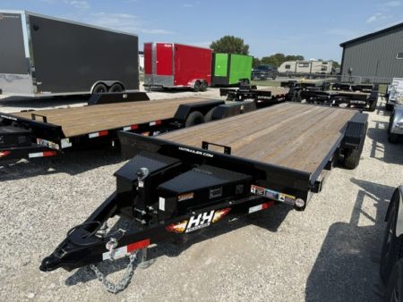 New 2026 H&H Black 82 x22' 10k Electric Tilt Speed Loader Car Hauler Trailer