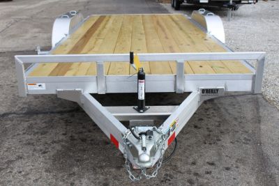New 2026 H & H Trailer 7' x 18' Heavy Duty Aluminum Car Hauler - Slide In Ramps - 7000# GVW