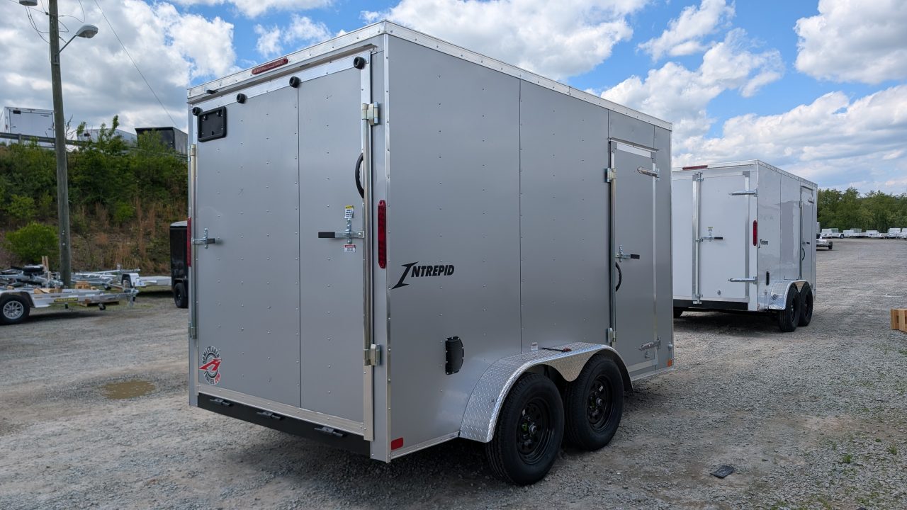 New 2026 Homesteader 7x12 Tandem Intrepid V-Nose Cargo Trailer w/ Ramp Door (84" INSIDE)