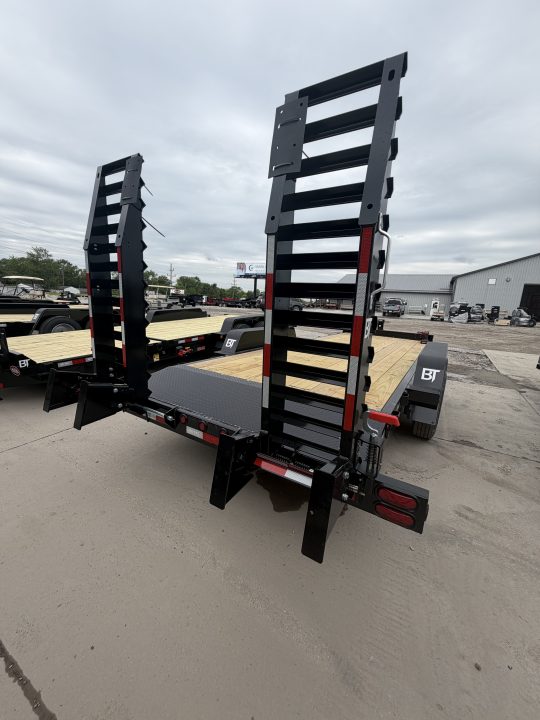New 2026 Behnke CBCT2016E-S Equipment Trailer 83X20 TA BEAVERTAIL W/RAMPS (GVW:16000) BLACK