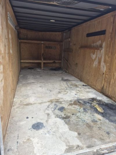 Used 2022 7x16 Black Enclosed Cargo Trailer | Tandem Axle (C080020)